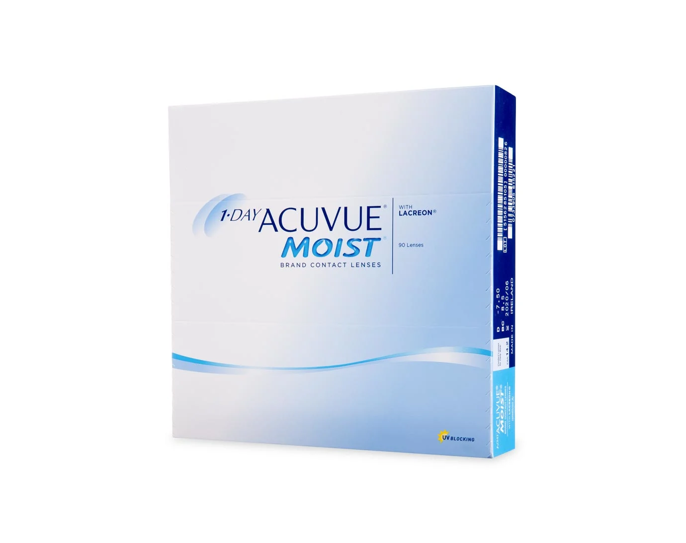1-Day Acuvue Moist -piilolinssejä myydään 30 kappaleen pakkauksen lisäksi 90 kappaleen 
pakkauksessa, mikä riittää 3 kuukauden käyttöön.