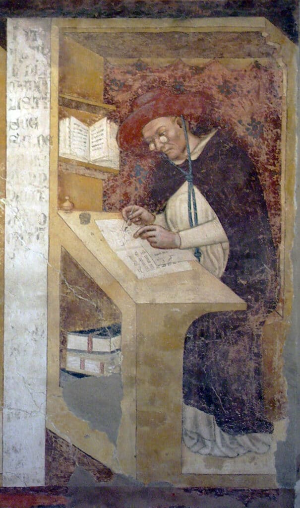 Tommaso da Modenan muotokuva kardinaali Hugh of Saint-Cherista (1352).