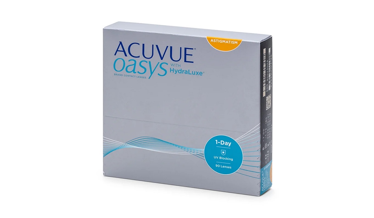 Acuvue Oasys 1-Day with HydraLuxe for Astigmatism -piilolinssejä myydään 
30 kappaleen lisäksi 90 kappaleen pakkauksissa.