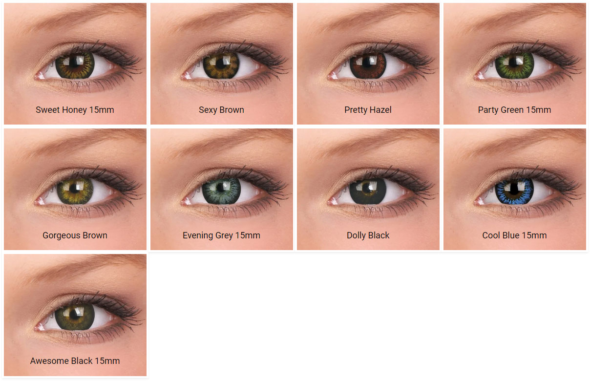 ColourVUE Big Eyes -piilolinssit on saatavilla yhdeksässä upeassa värissä, jotka 
saavat silmäsi näyttämään nukkemaisen kauniilta.