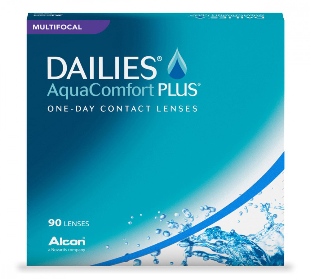 Dailies AquaComfort Plus Multifocal -piilolinssejä myydään 30 linssin pakkauksen 
lisäksi riittoisammissa 90 linssin pakkauksissa.