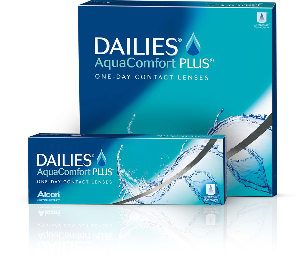 Dailies AquaComfort Plus Toric -piilolinssit on saatavilla 30 ja 90 linssin 
pakkauksissa.