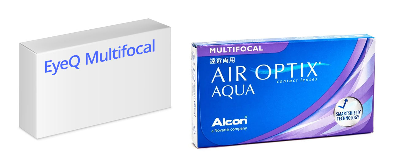 EyeQ Multifocal on optikkoketjun myymä moniteholinssi. Se on ketjun uudelleenbrändäämä private label -tuote, jonka alkuperäisnimi on Air Optix Aqua Multifocal. Vertaa hintoja ja säästä.