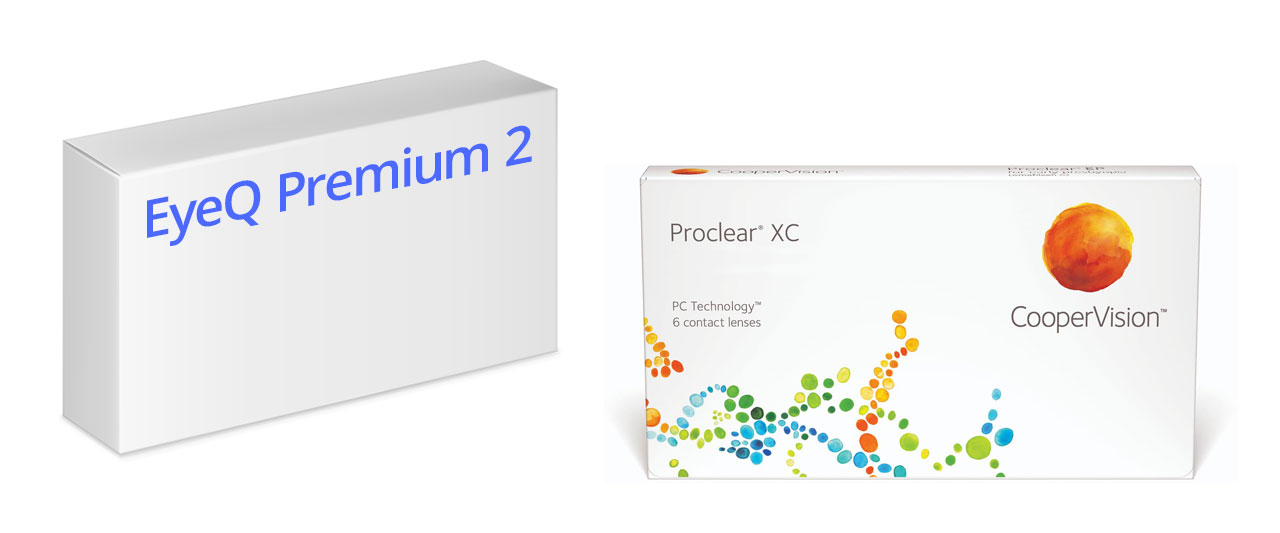 EyeQ Premium 2 on Synsamin myymä uudelleenbrändätty tuote, jonka alkuperäisnimi on Proclear XC. Vertaa hintoja ja säästä.