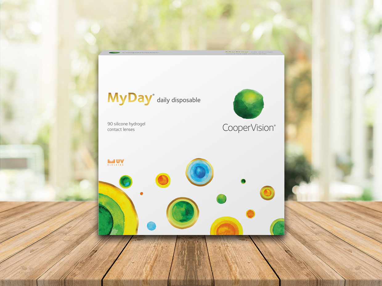 MyDay daily disposable -piilolinssit on CooperVisionin valmistamat kertakäyttöpiilolinssit, 
joita myydään 30 ja 90 linssin pakkauksissa.