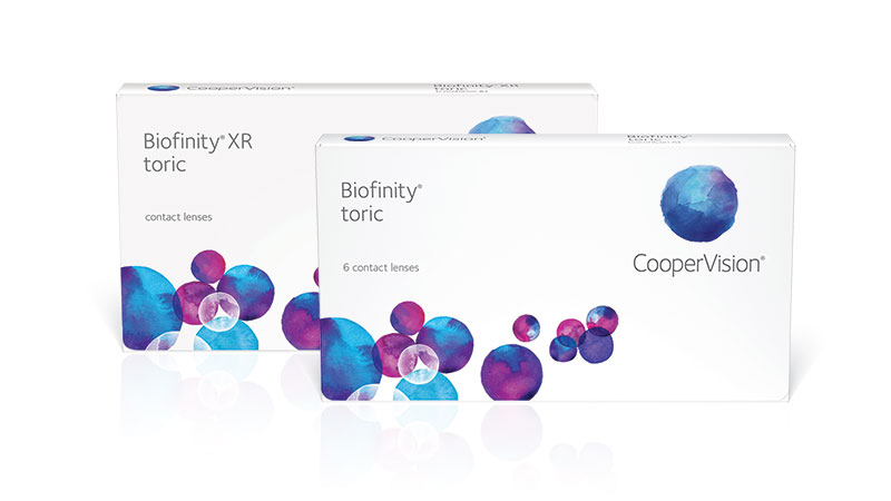 Biofinity toric- ja Biofinity XR toric- piilolinssit on erityisesti suunniteltu astigmatismin eli hajataiton korjaamiseen.
