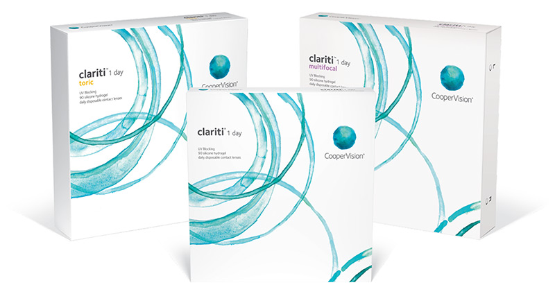 Clariti 1 day -tuoteperheeseen kuuluu myös hajataiton korjaamiseen kehitetyt 
Clariti 1 day toric- ja ikänäön korjaamiseen kehitetyt Clariti 1 day multifocal -piilolinssit.