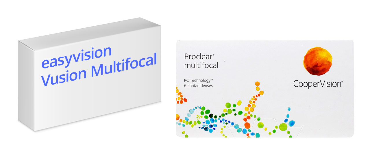 Easyvision Vusion Multifocal on optikkoketjujen uudelleenbrändäämä tuote, jonka alkuperäisnimi on Proclear multifocal.